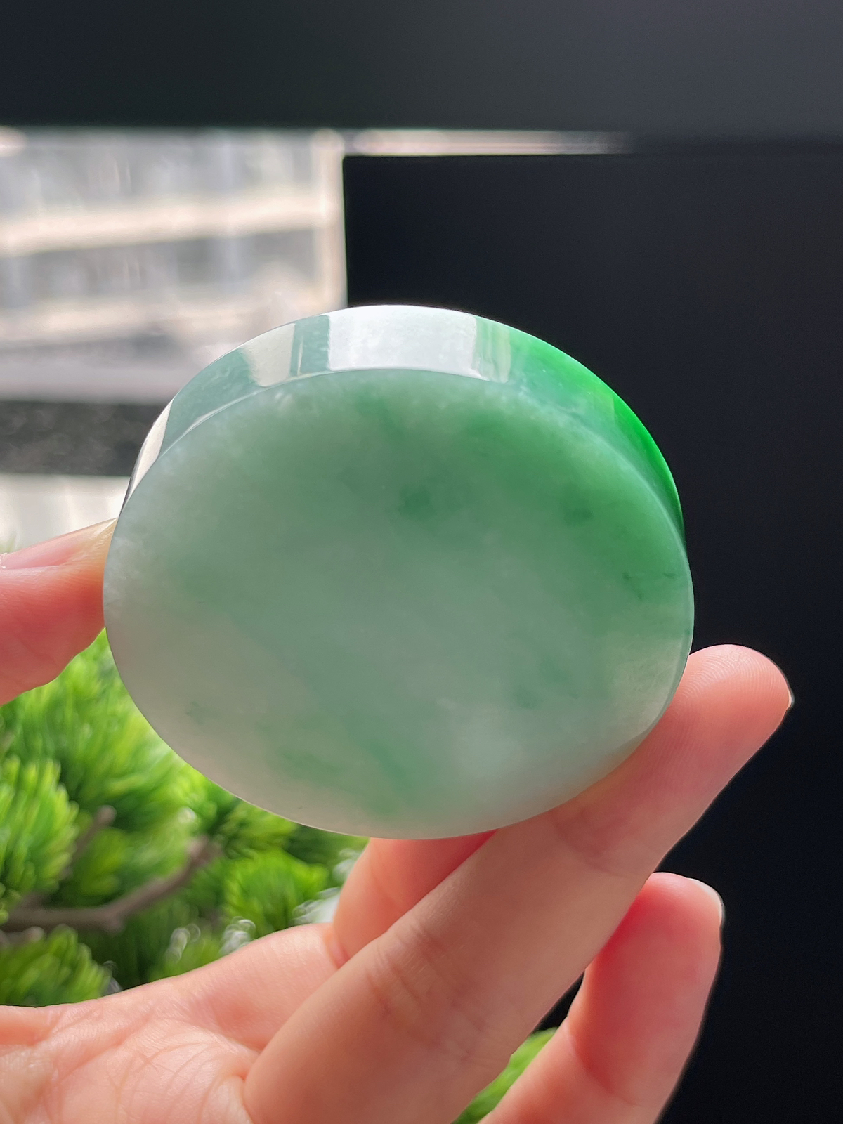 翡翠飘阳绿镯心