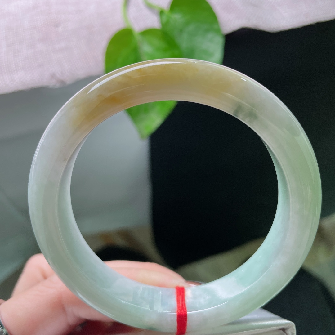 59/12.9/9.3黄翡正圈，水润细腻，黄橙黄高贵，优雅，棉线，ss49647a