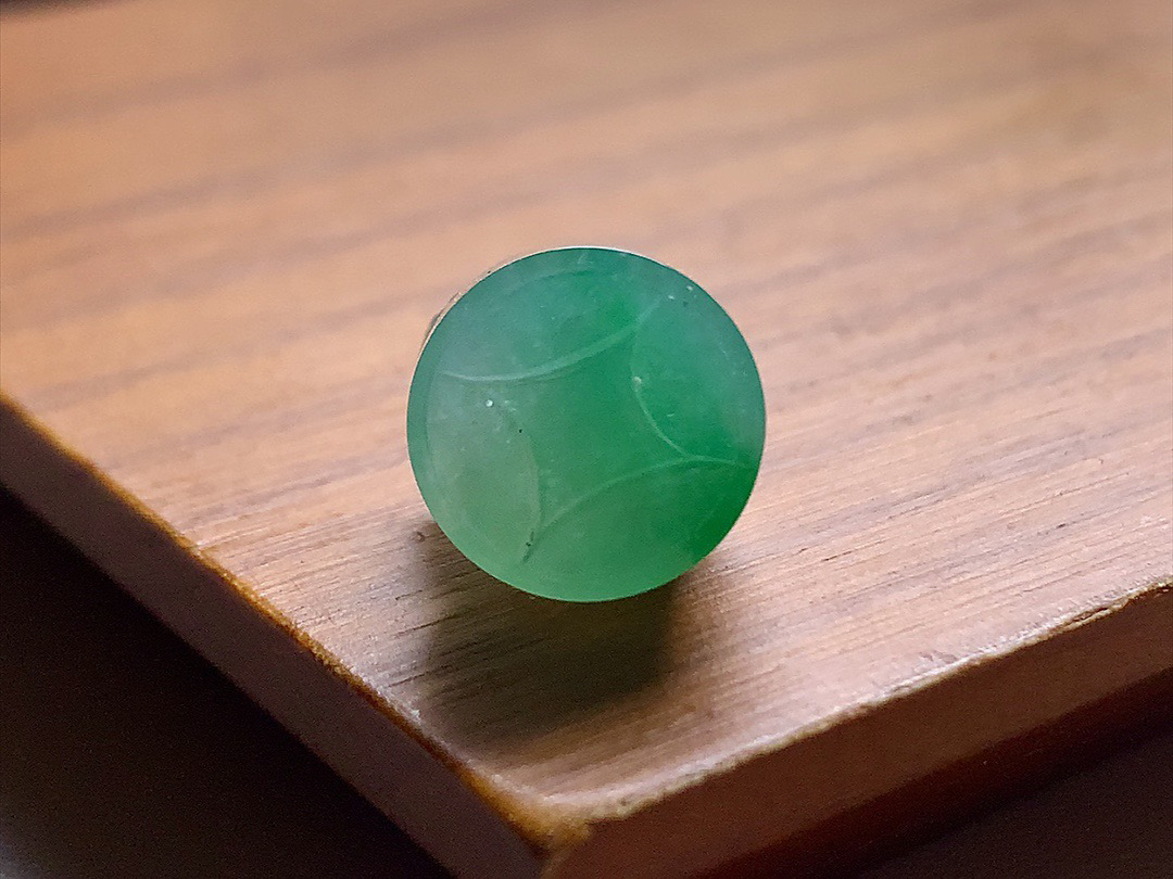 ️ 高冰阳绿貔貅印章 色泽青翠漂亮，种水极佳，完美尺寸13.5*12.8..