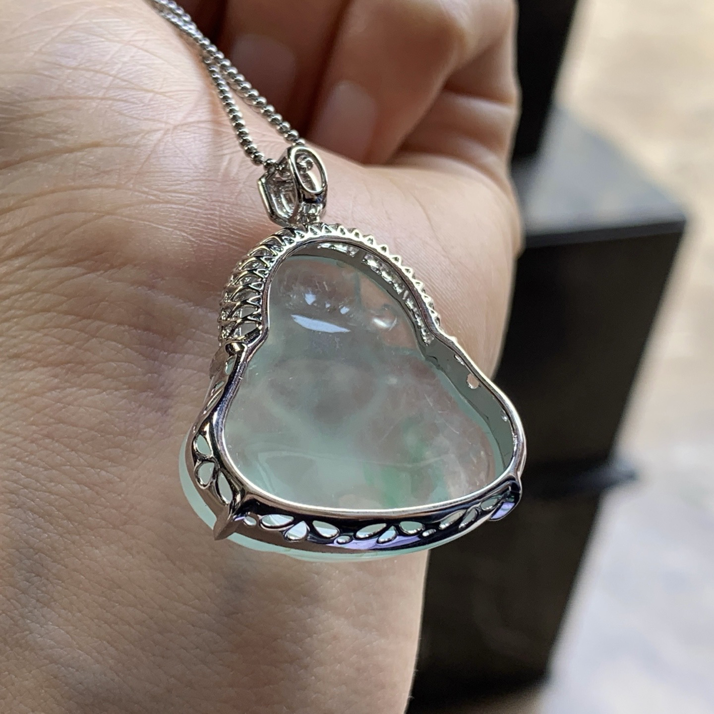 金钻镶嵌冰晴飘绿财神^_^冰透