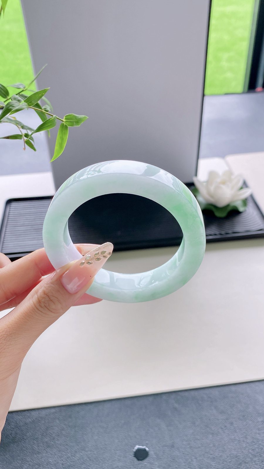 【飘绿手镯胚】