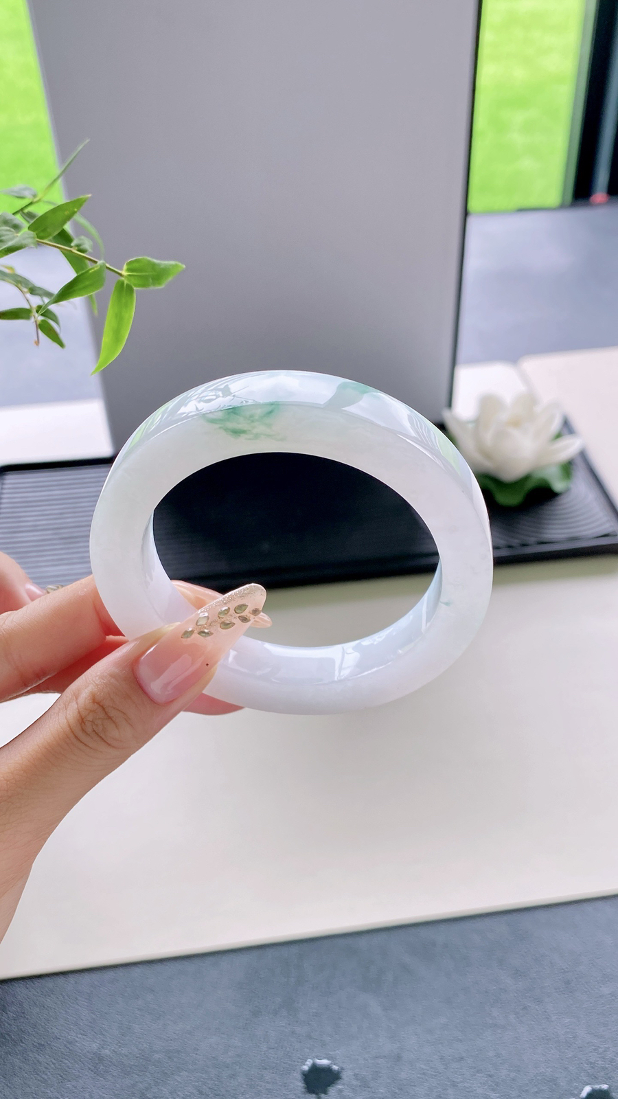 【飘绿手镯胚】