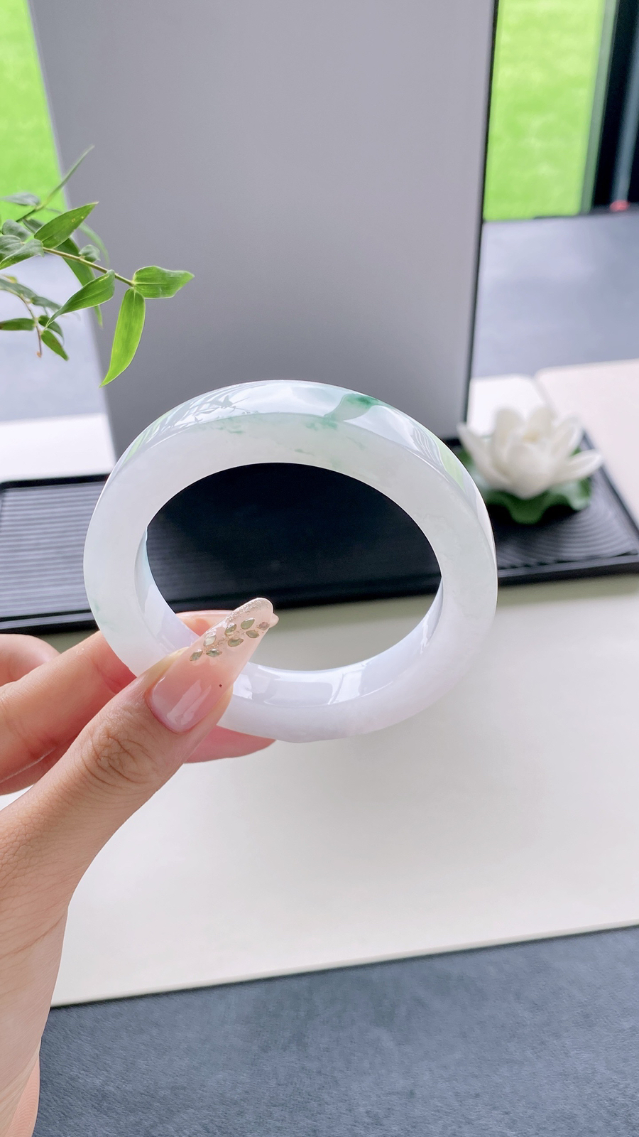 【飘绿手镯胚】