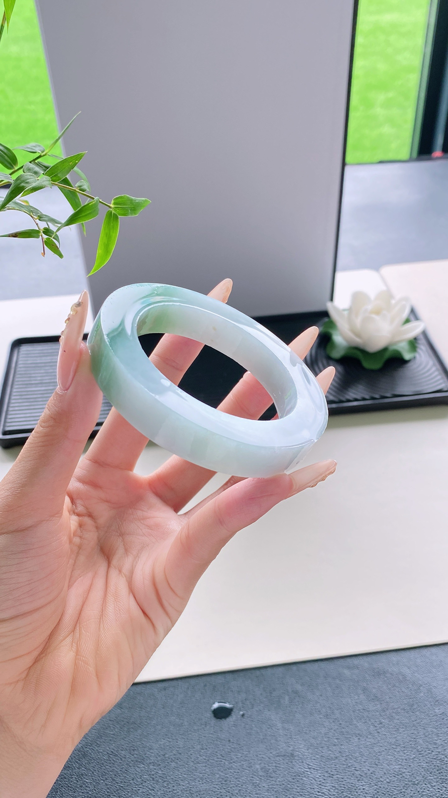 【飘绿手镯胚】