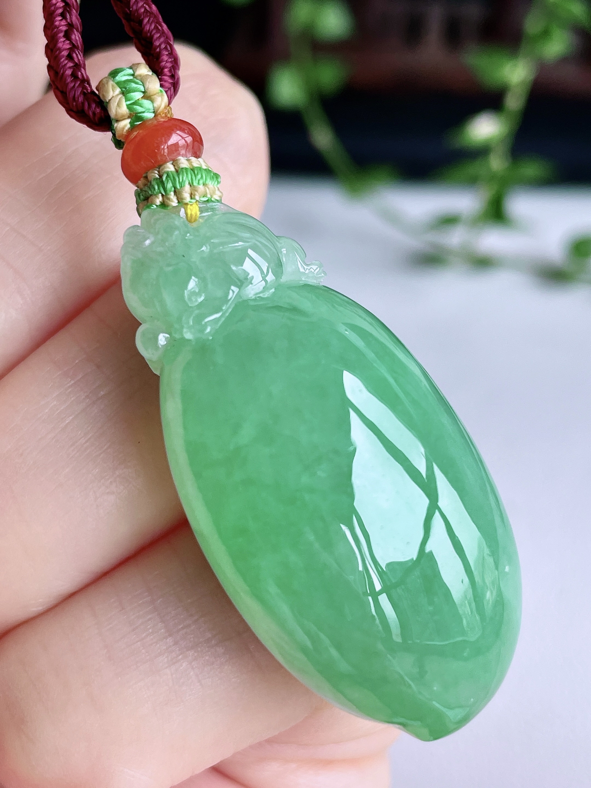 【裸石】冰晴绿貔貅福瓜吊坠
【说明】缅料 性价比高  
【尺寸】41-21.2-14.2.