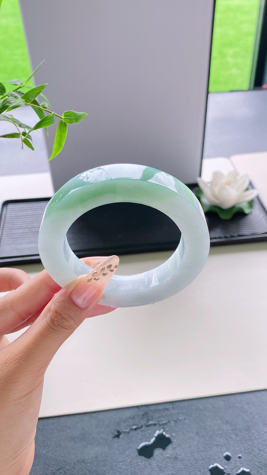 【飘绿手镯胚】