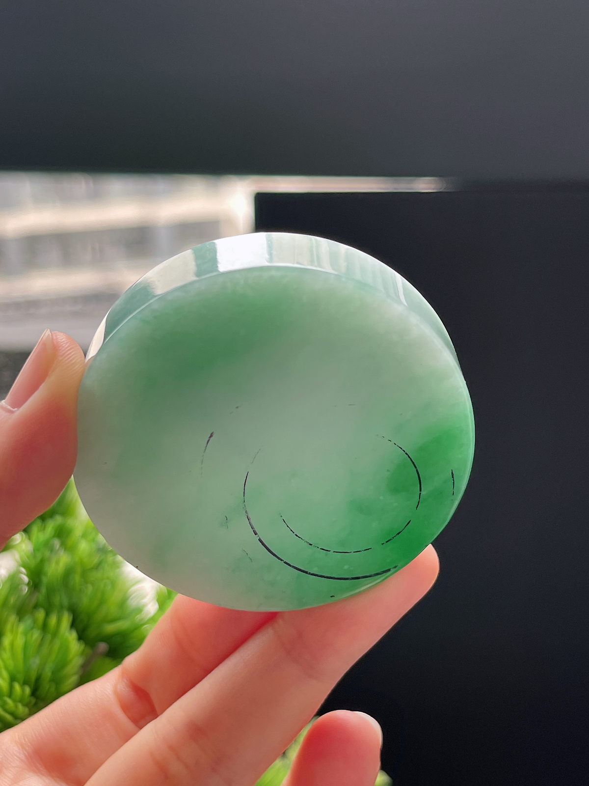 翡翠飘阳绿镯心