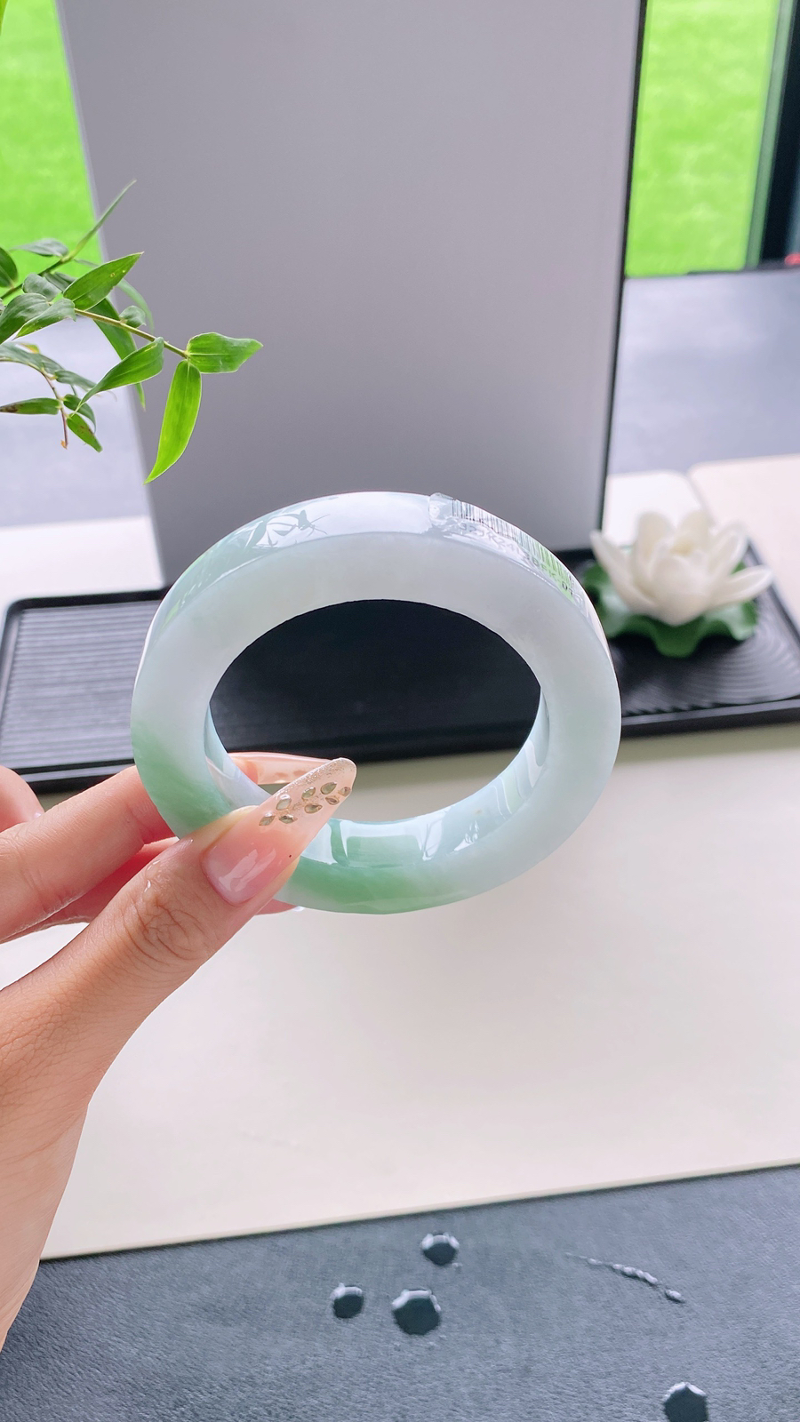 【飘绿手镯胚】