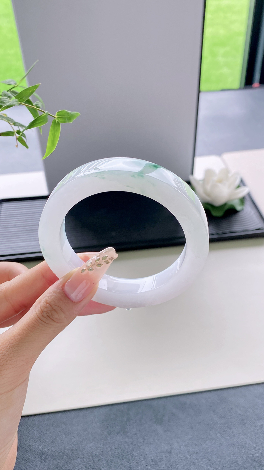 【飘绿手镯胚】