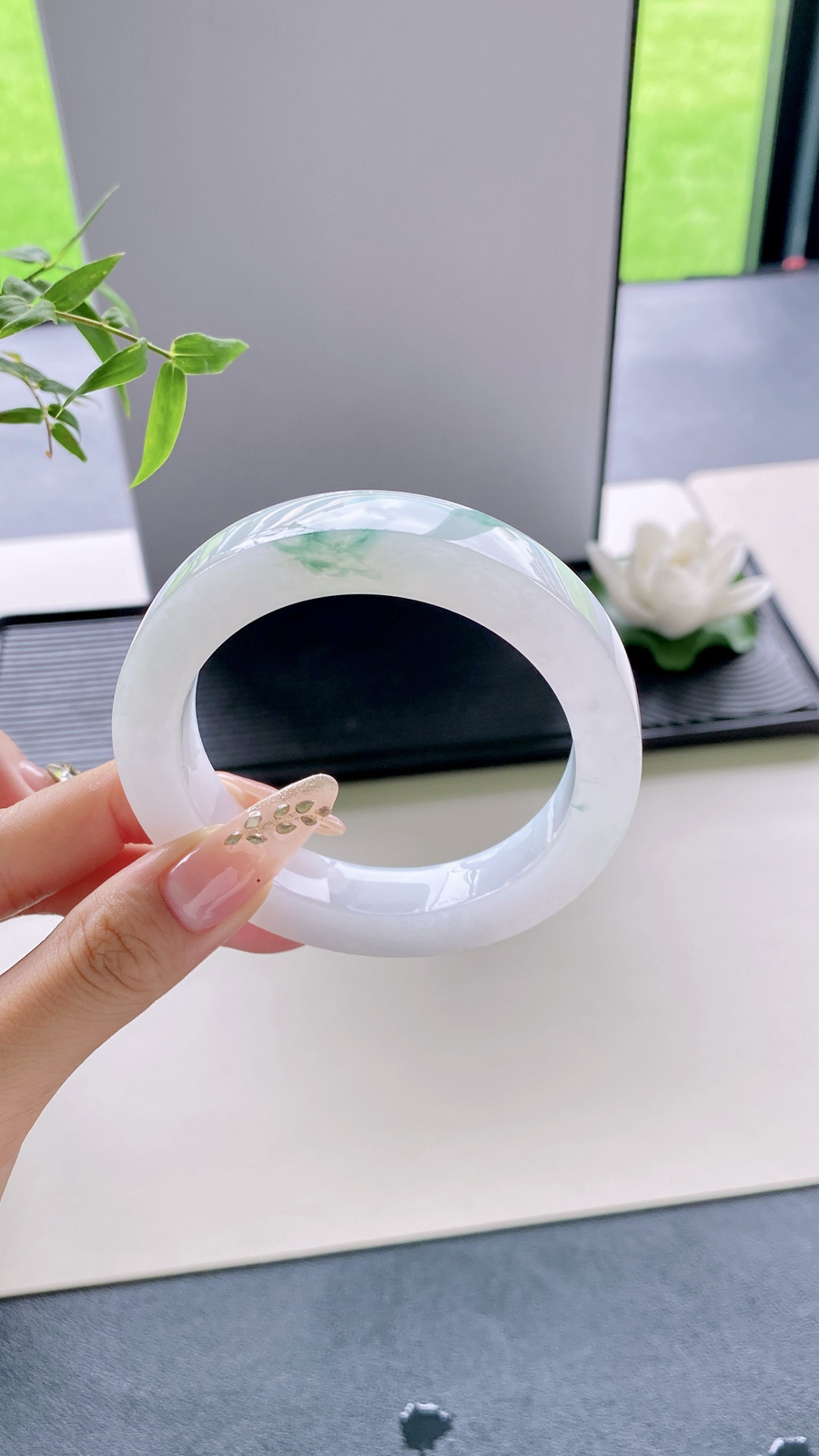 【飘绿手镯胚】