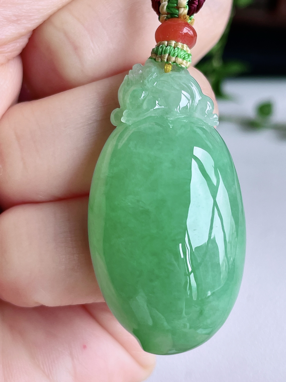 【裸石】冰晴绿貔貅福瓜吊坠
【说明】缅料 性价比高  
【尺寸】41-21.2-14.2.