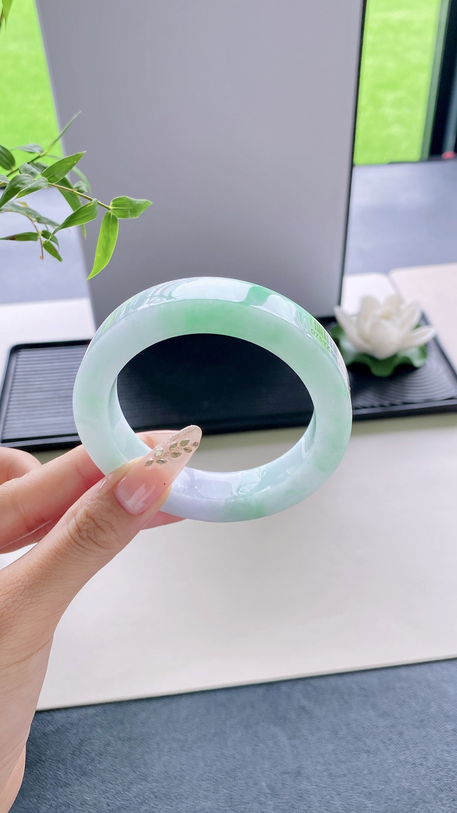 【飘绿手镯胚】