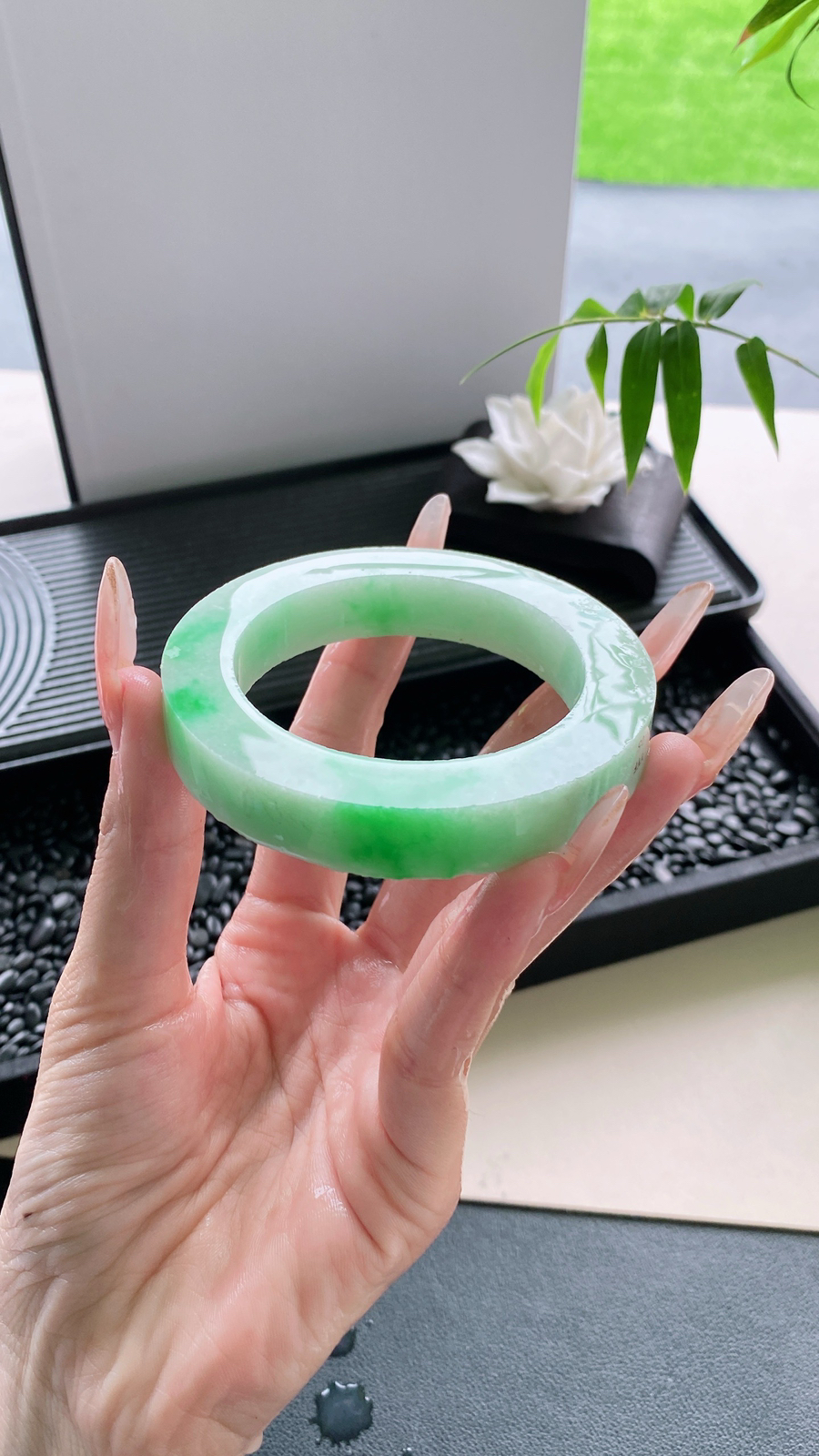 【白底青手镯胚】