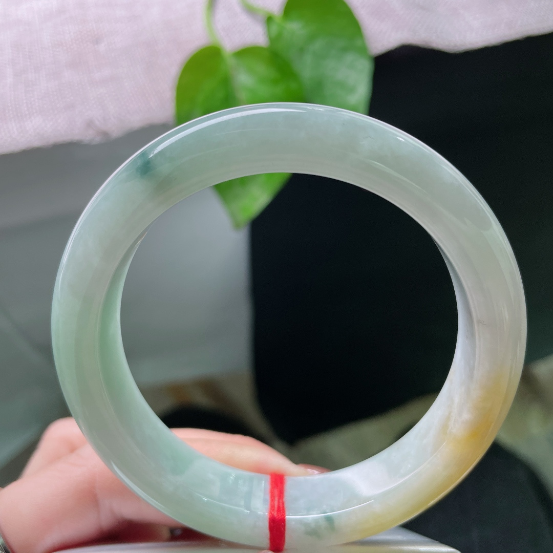 59/12.9/9.3黄翡正圈，水润细腻，黄橙黄高贵，优雅，棉线，ss49647a