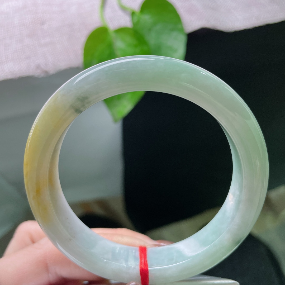 59/12.9/9.3黄翡正圈，水润细腻，黄橙黄高贵，优雅，棉线，ss49647a