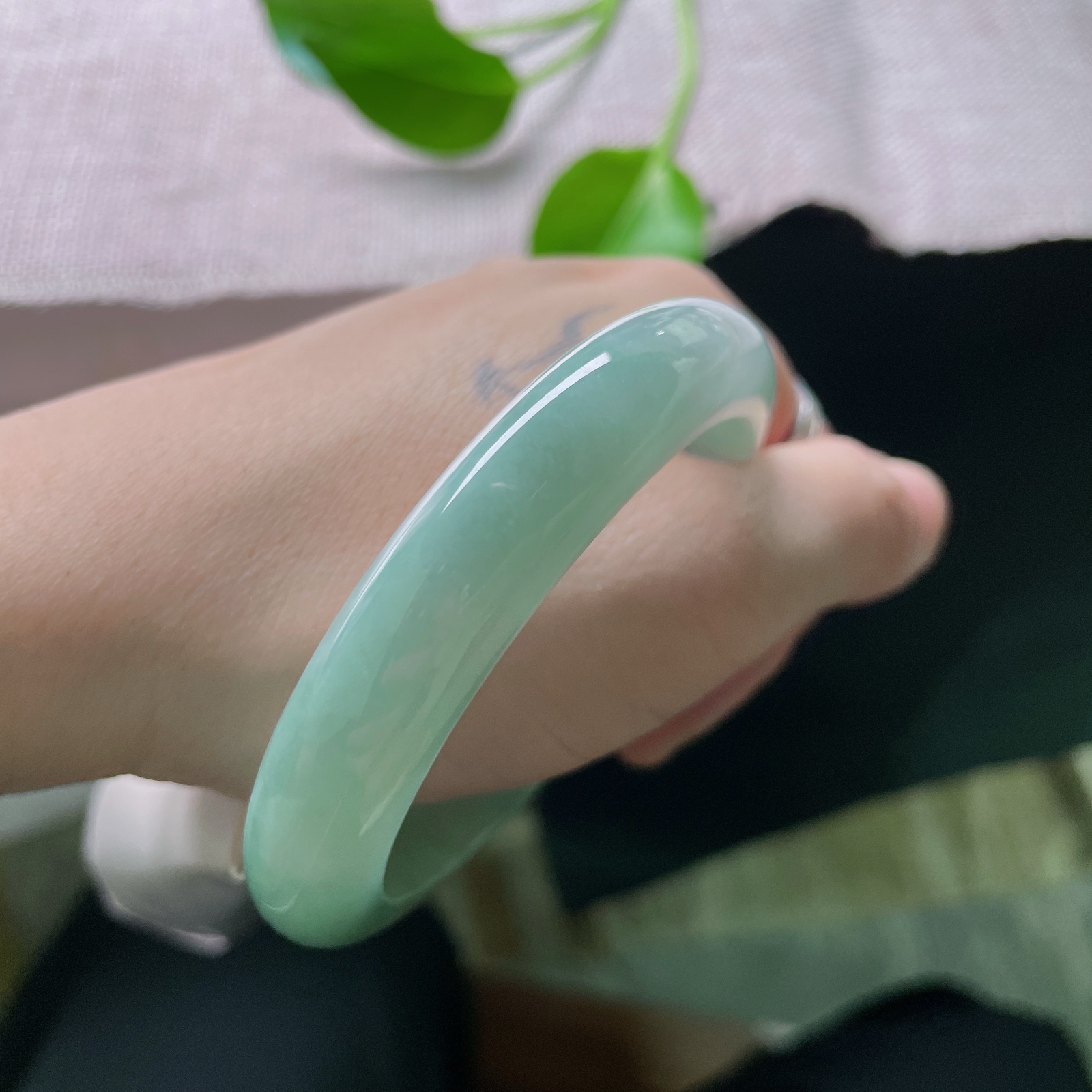 56.1/12/8.3，浅绿底正圈，水头好，自带清冷高级感，气质拉满。