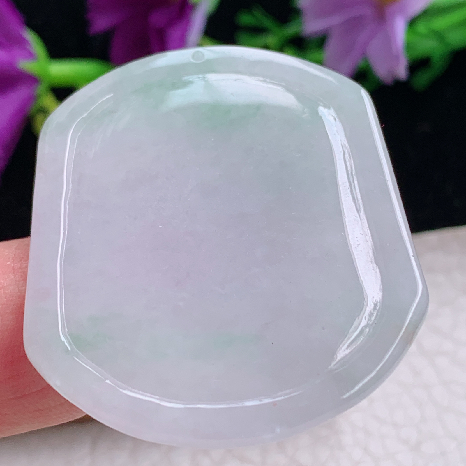 yn实拍43*37.5*4天然缅甸翡翠a货飘花龙头龟玉吊坠 玉挂件