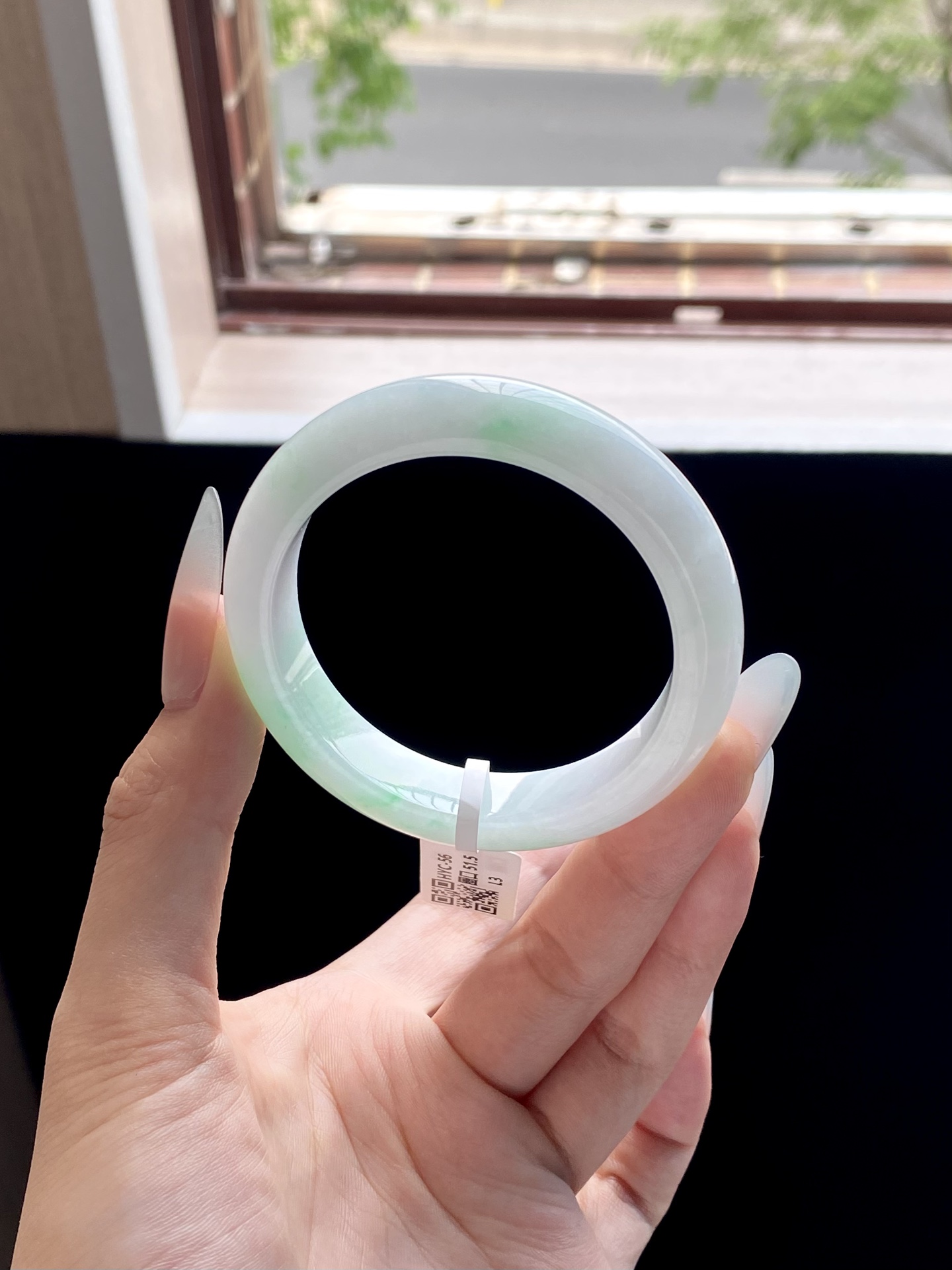 小圈口白底青正圈成品（小细纹不显不扣）HYC-56⭕️51.5-12-8