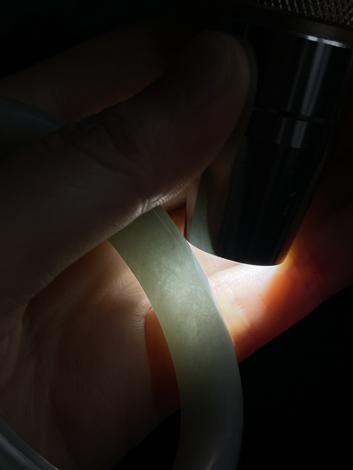 贵妃镯55圈口，翡翠手镯