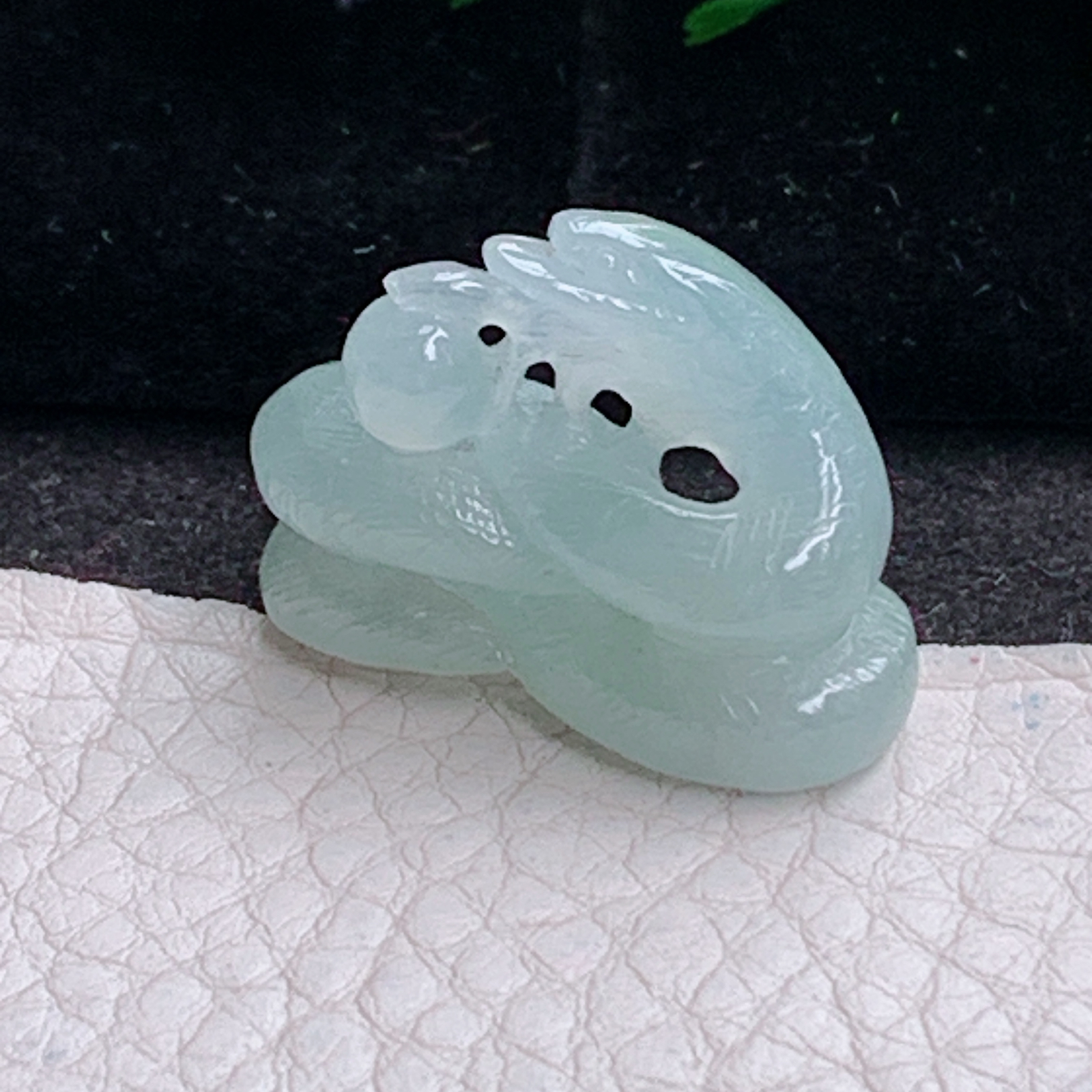 ajj实拍27*10.8*19.2天然缅甸翡翠精雕冰晴立体蛇 生肖蛇玉吊坠 玉挂件