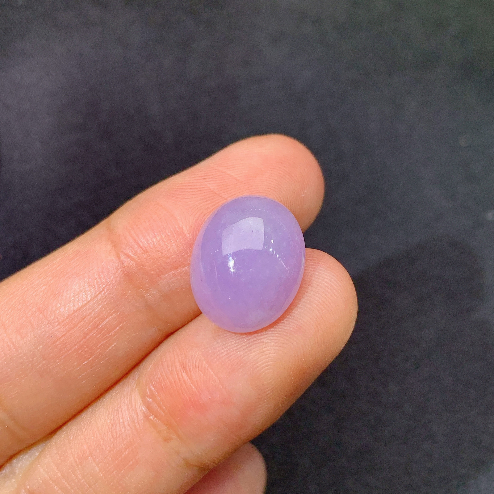 紫罗兰蛋面，镶嵌佳品，冰润鲜艳，种水足，Quq 尺寸13.5*11.1*6