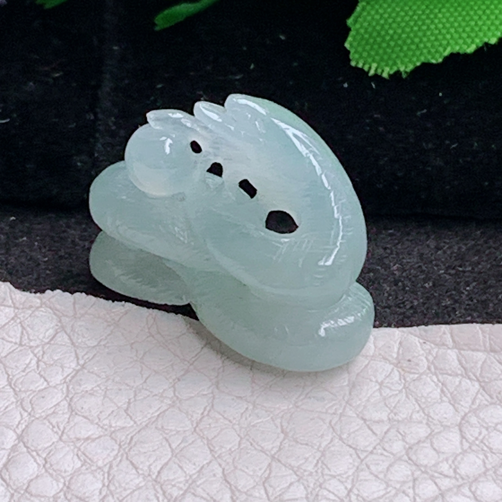 ajj实拍27*10.8*19.2天然缅甸翡翠精雕冰晴立体蛇 生肖蛇玉吊坠 玉挂件