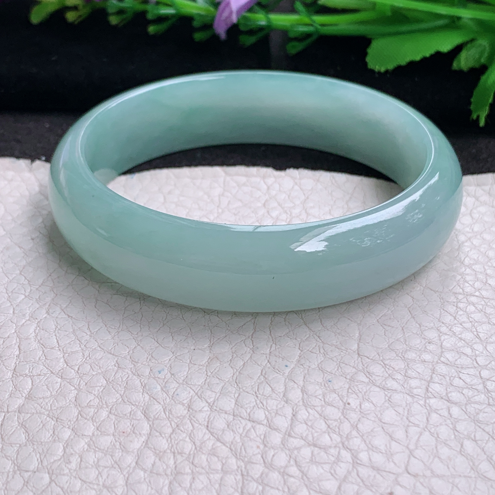 nr大圈口61*15.8*7.2轮胎镯 天然缅甸翡翠a货手镯冰晴胶感正圈玉镯子