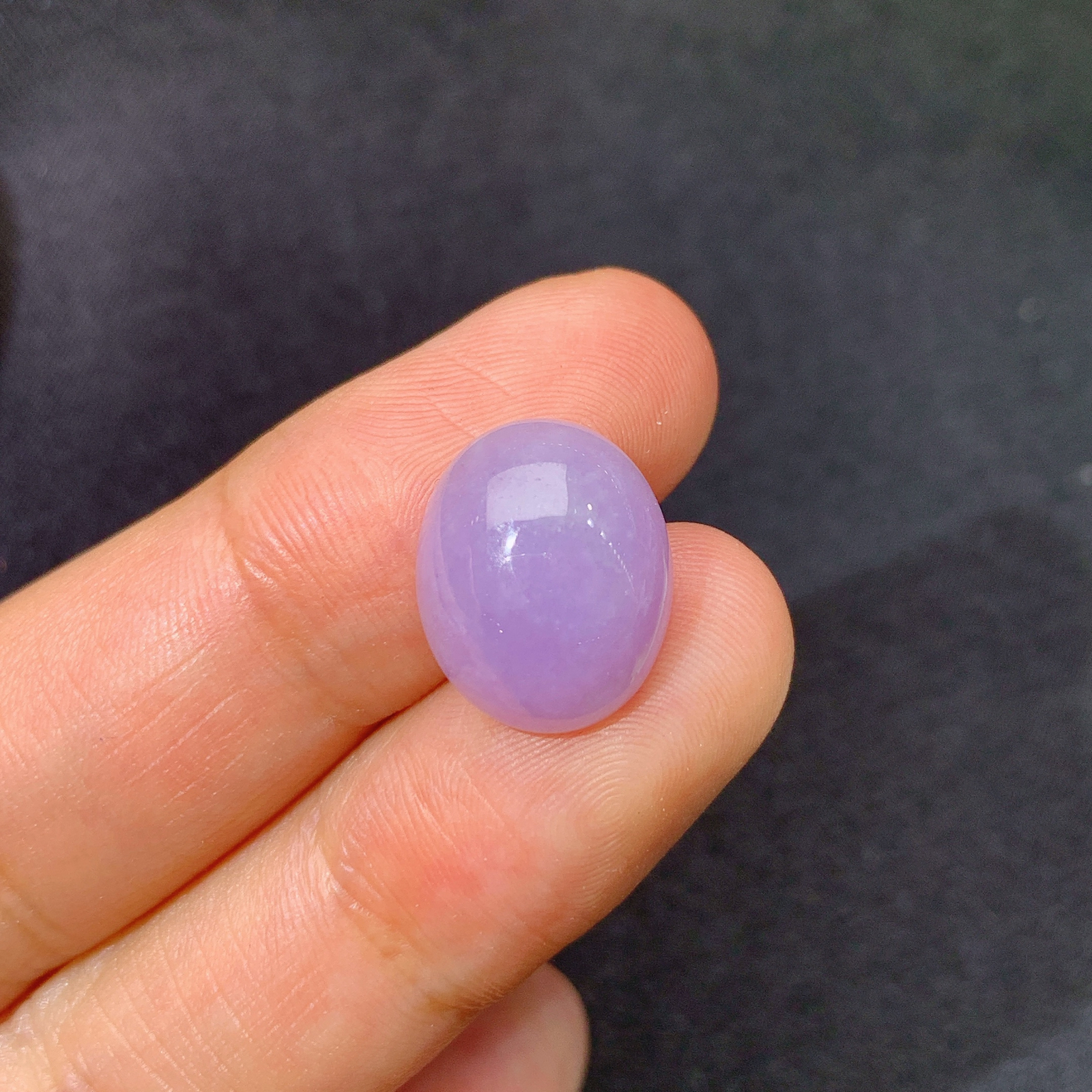 紫罗兰蛋面，镶嵌佳品，冰润鲜艳，种水足，Quq 尺寸13.5*11.1*6