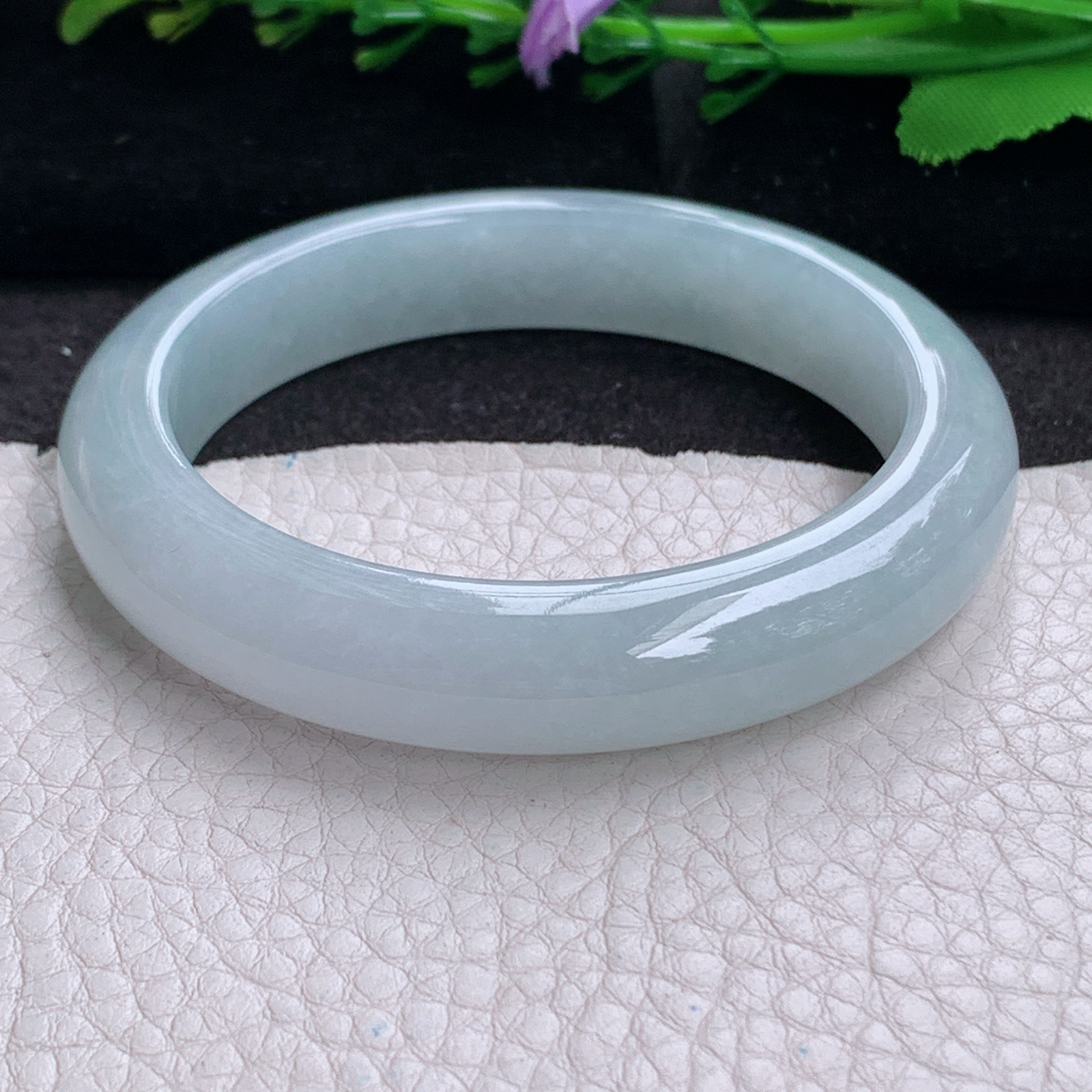 nr实拍55.5*14.6*8.5平安镯 天然缅甸翡翠a货手镯纯美冰胶正圈玉镯子