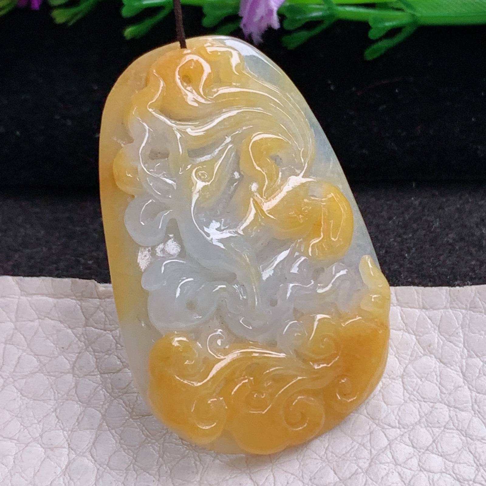 ajj实拍46.8*30.5*6.2天然缅甸翡翠怀古雕招财鼠 生肖鼠玉吊坠 玉挂件