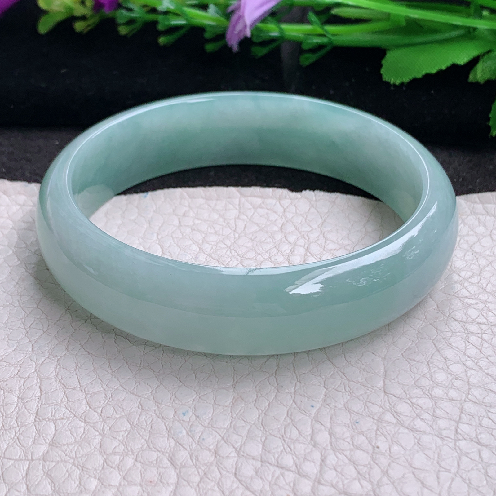 nr大圈口61*15.8*7.2轮胎镯 天然缅甸翡翠a货手镯冰晴胶感正圈玉镯子