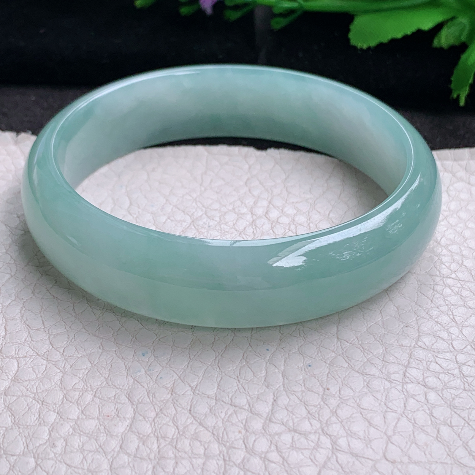 nr大圈口61*15.8*7.2轮胎镯 天然缅甸翡翠a货手镯冰晴胶感正圈玉镯子