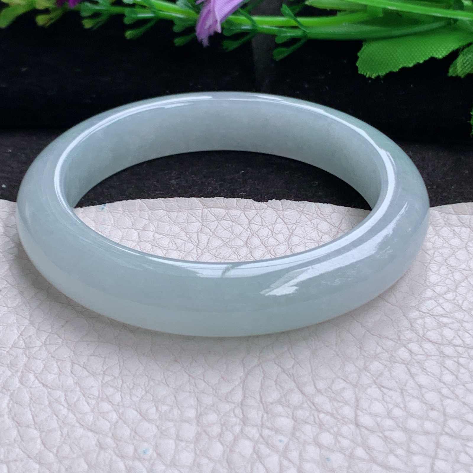 nr实拍55.5*14.6*8.5平安镯 天然缅甸翡翠a货手镯纯美冰胶正圈玉镯子