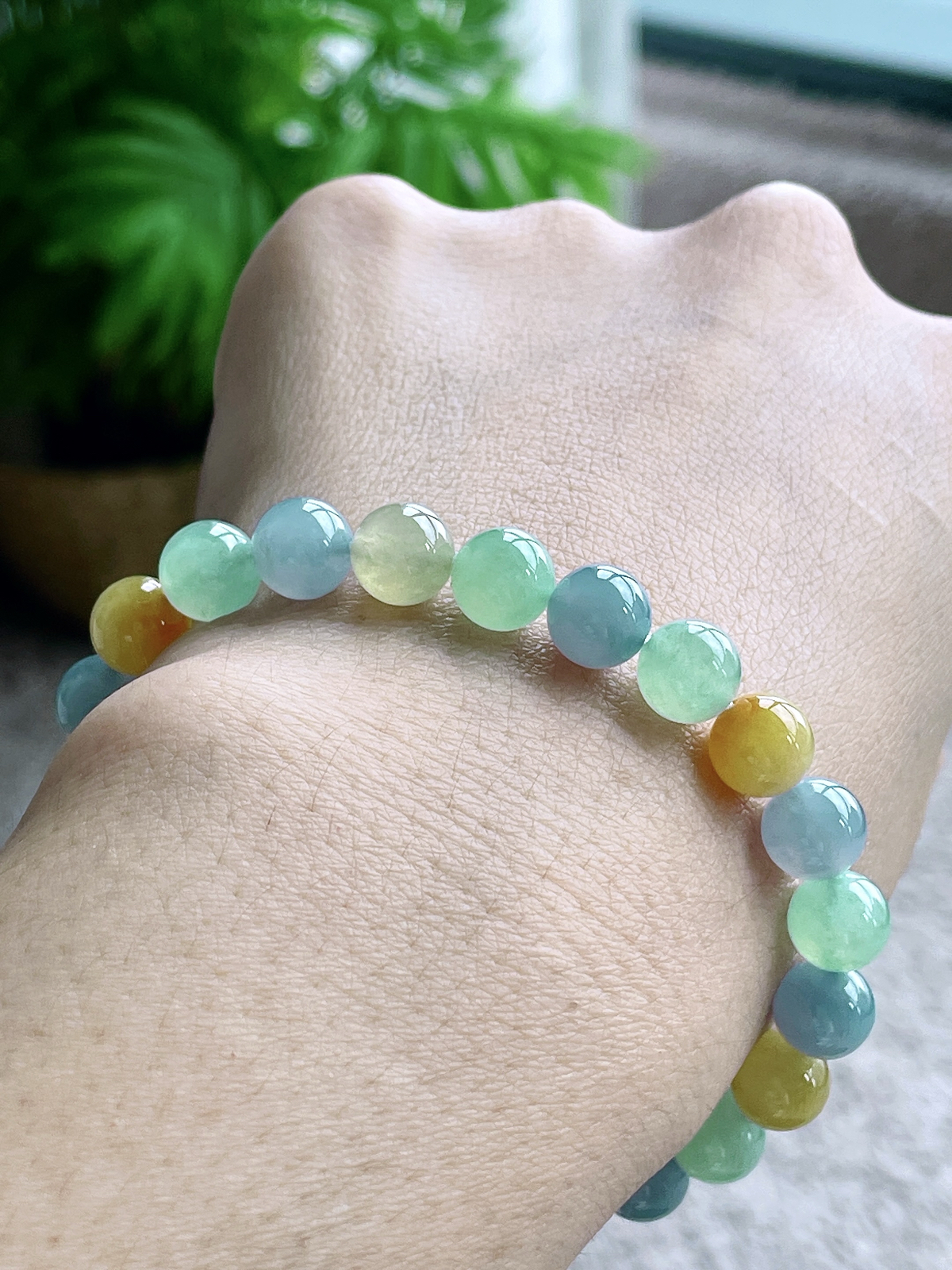 【珠子】冰多宝手串圆珠珠子手串
【尺寸】7.9mm..