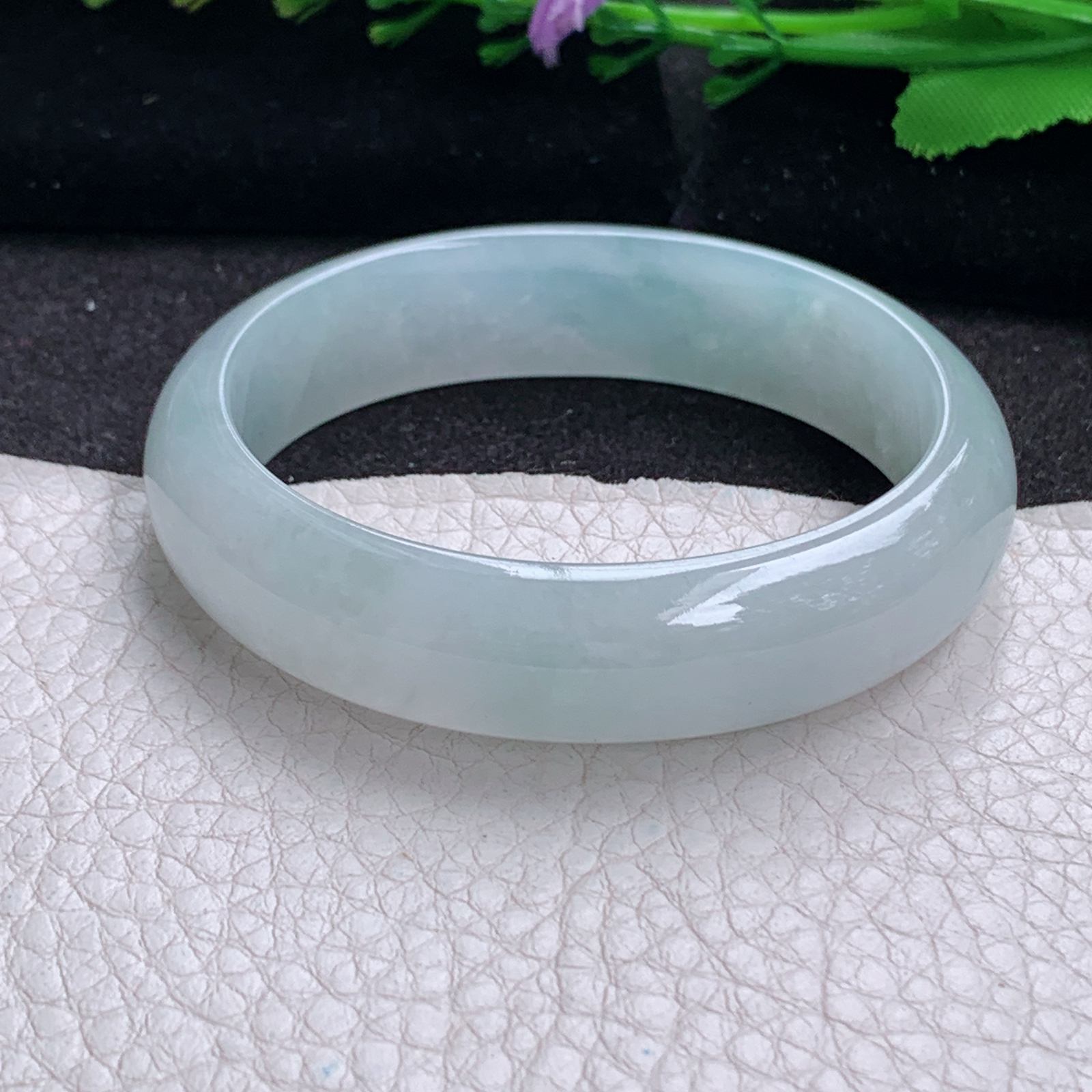 ay小圈口52*48*13.5*7贵妃镯 天然缅甸翡翠a货手镯冰润蛋形玉镯子