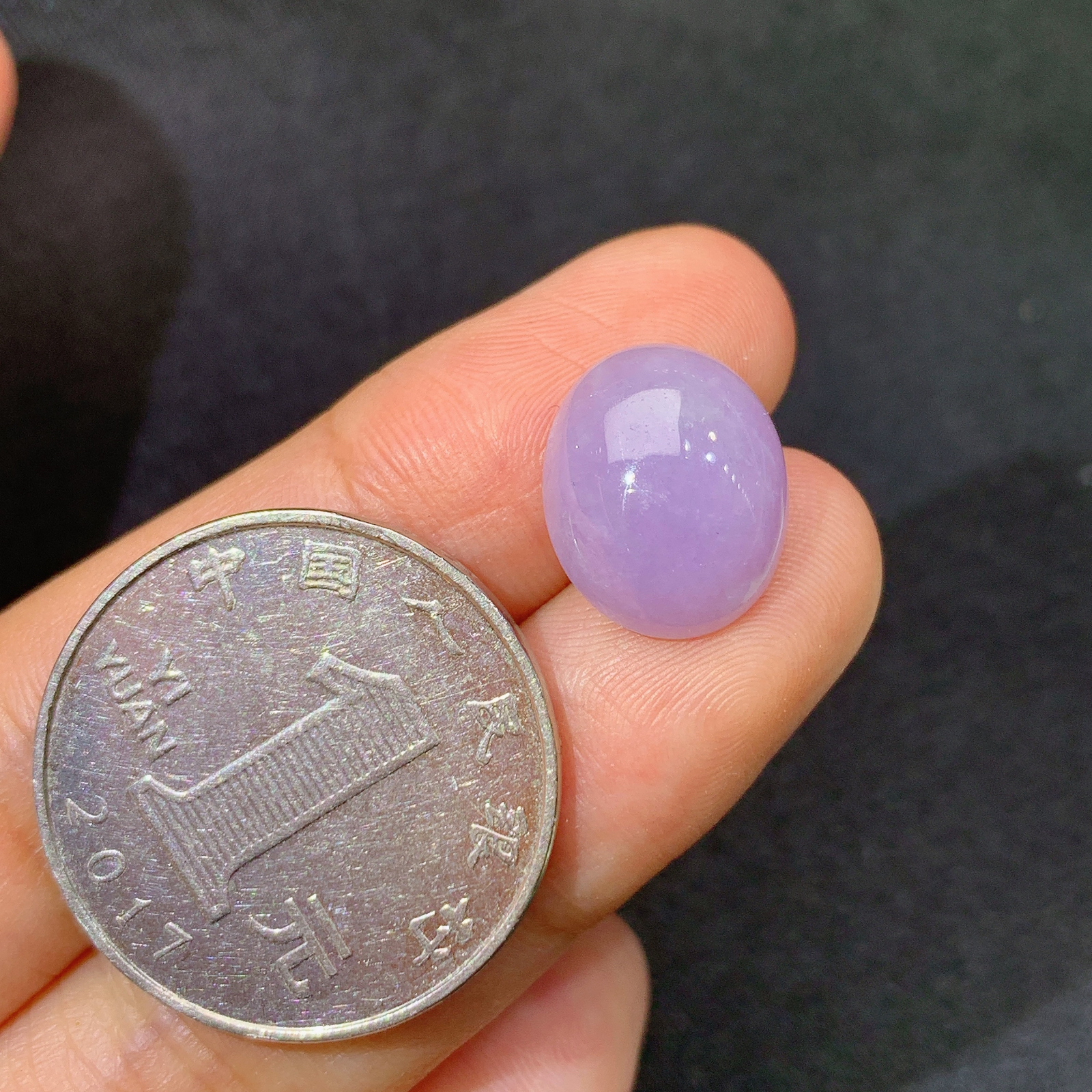 紫罗兰蛋面，镶嵌佳品，冰润鲜艳，种水足，Quq 尺寸13.5*11.1*6