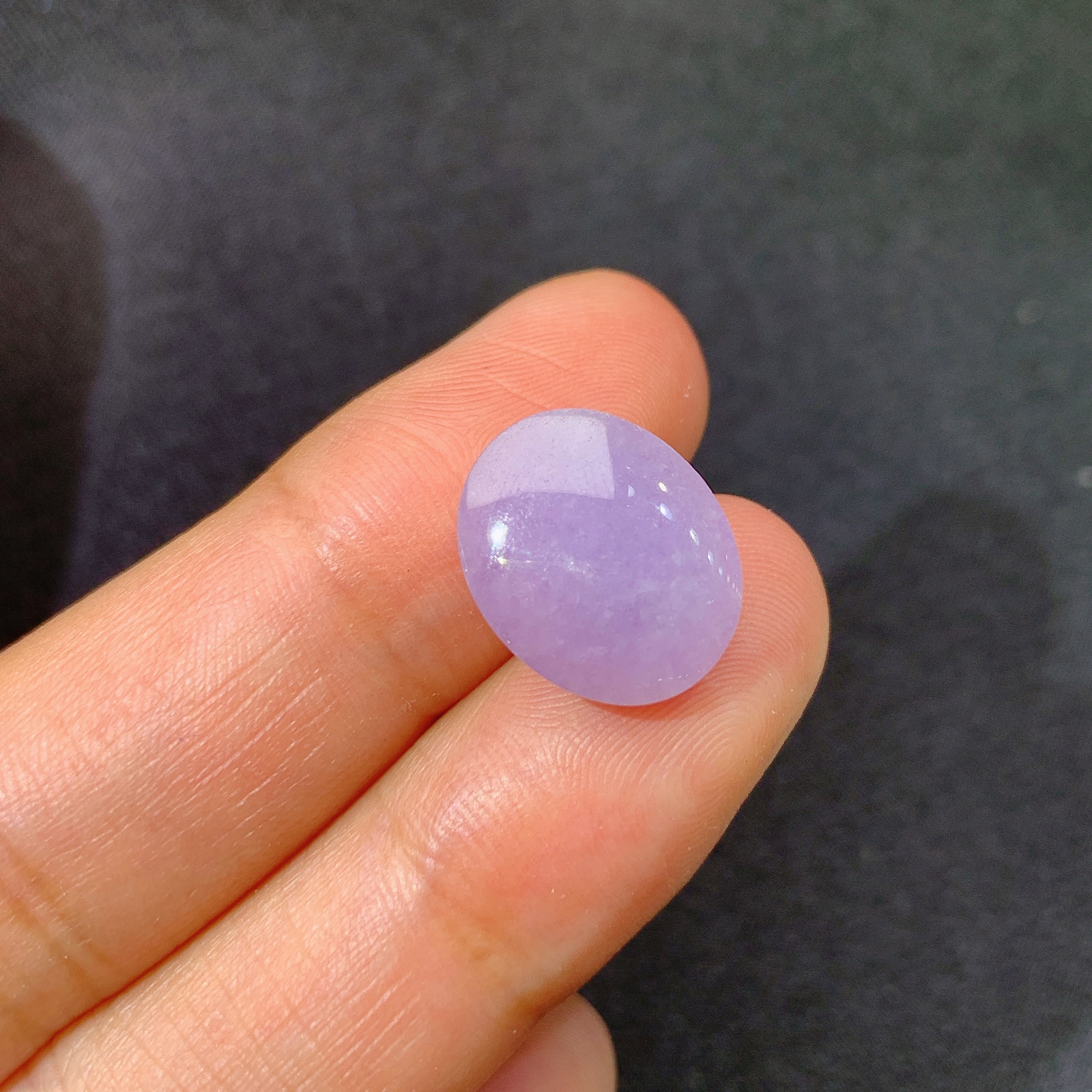 紫罗兰蛋面，镶嵌佳品，冰润鲜艳，种水足，Quq 尺寸13.5*11.1*6