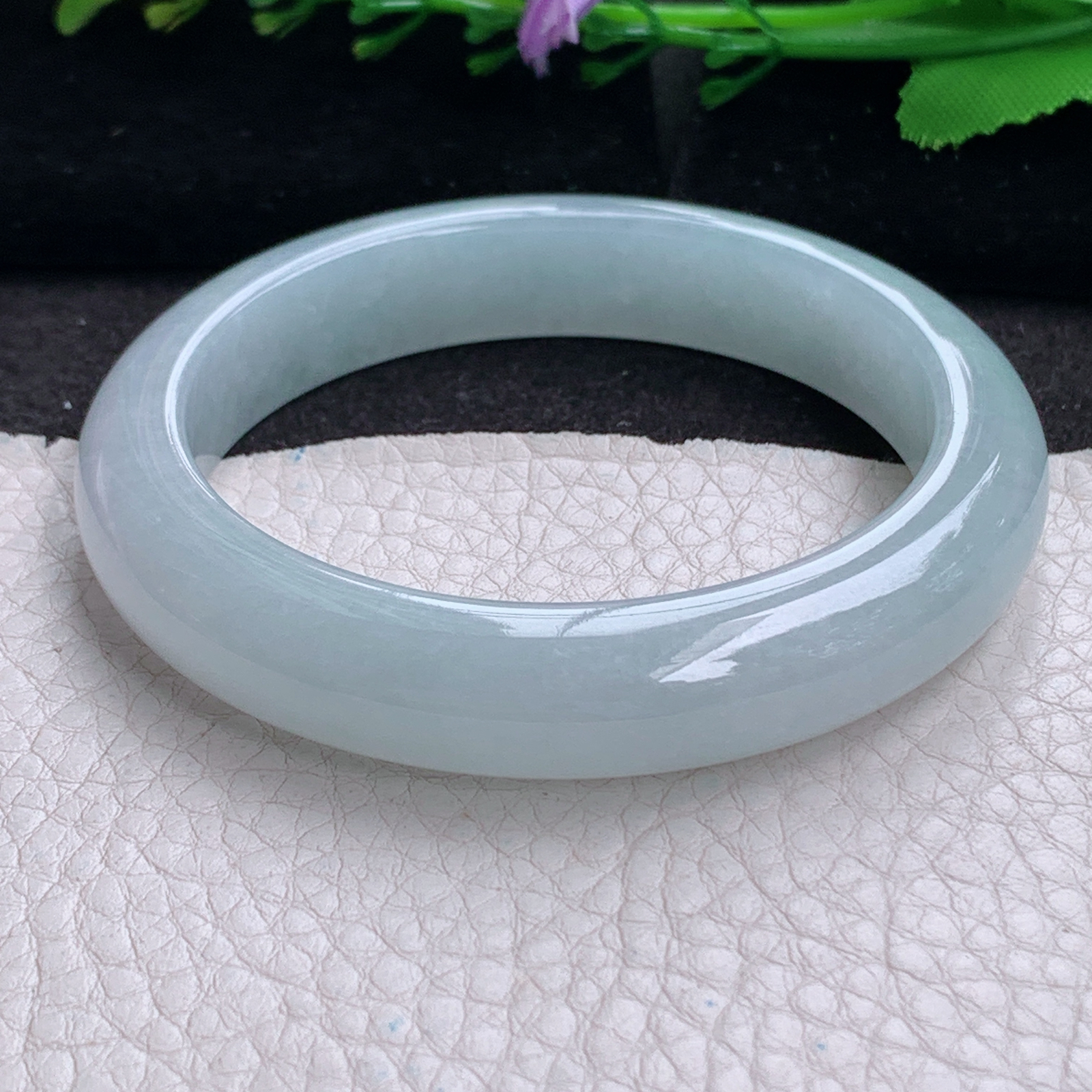 nr实拍55.5*14.6*8.5平安镯 天然缅甸翡翠a货手镯纯美冰胶正圈玉镯子