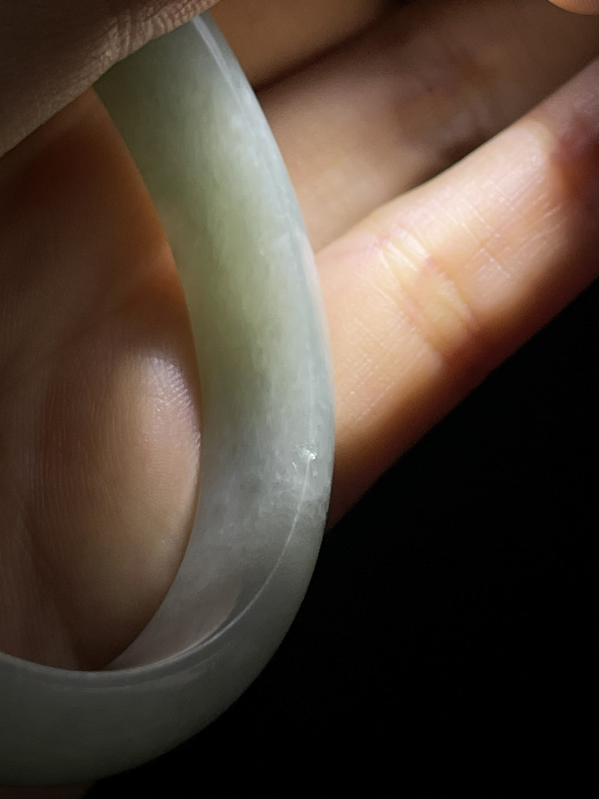 贵妃镯55圈口，翡翠手镯