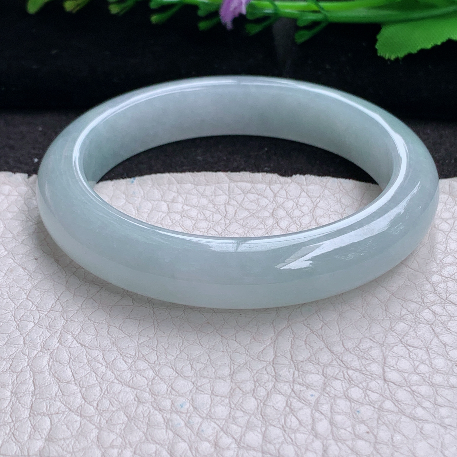 nr实拍55.5*14.6*8.5平安镯 天然缅甸翡翠a货手镯纯美冰胶正圈玉镯子