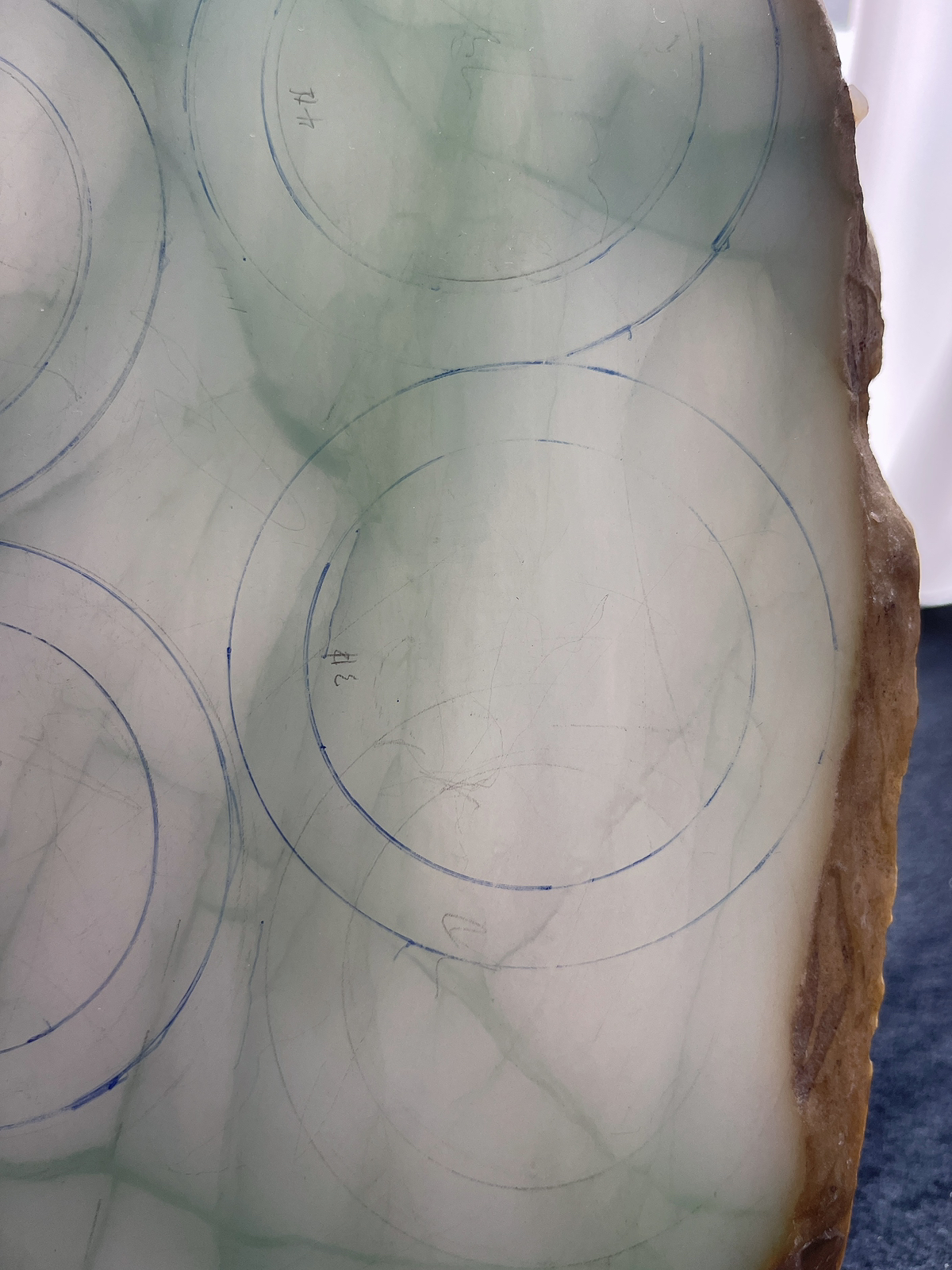 翡翠板料，⭕️正圈最大做57，圆条最大做53