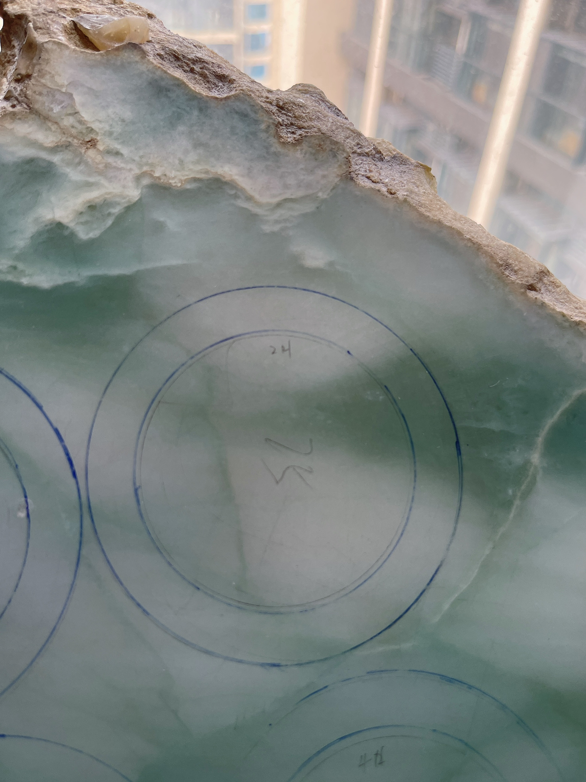 翡翠板料，⭕️正圈最大做59，圆条最大做55 ；有起货图