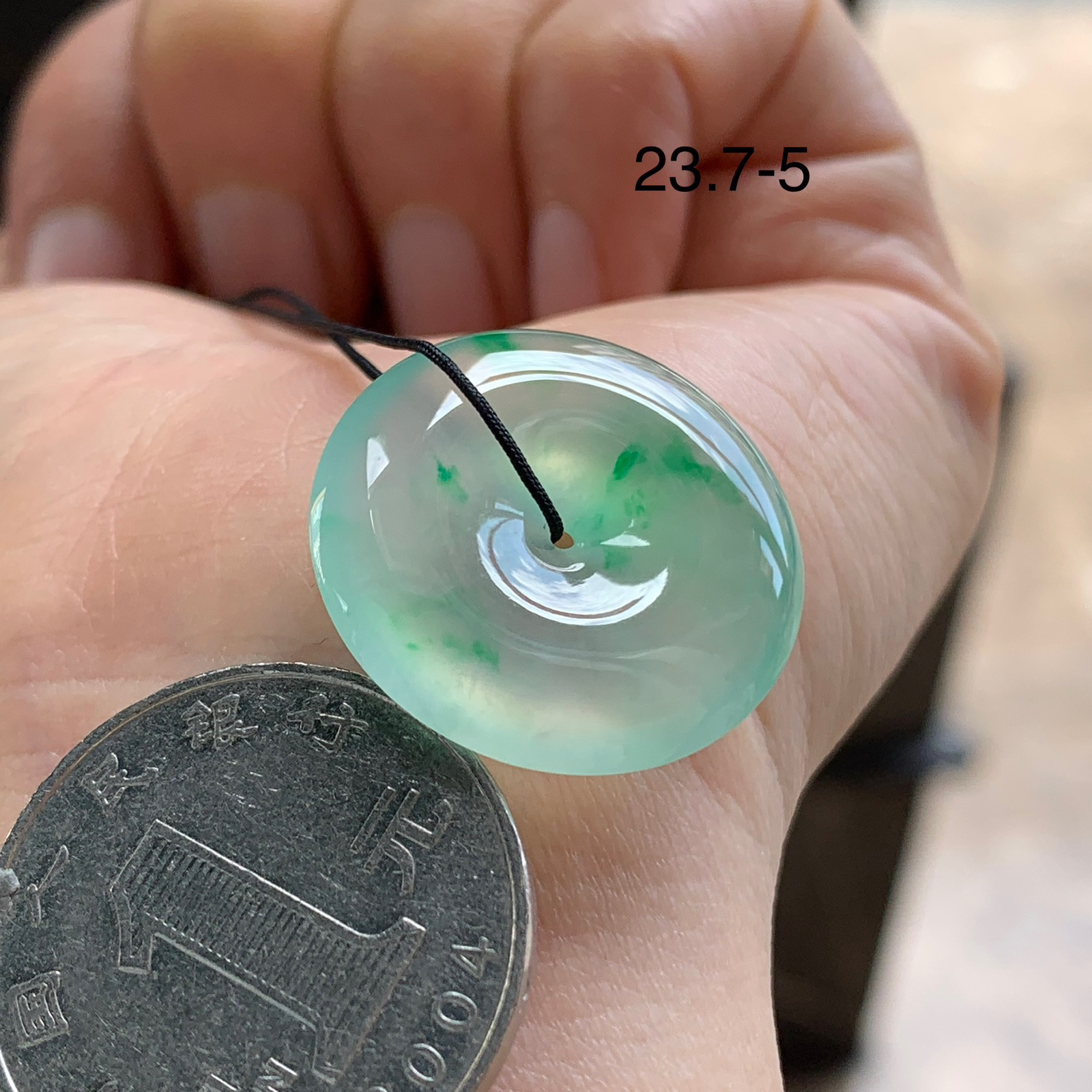 冰飘绿平安扣^_^种好色阳