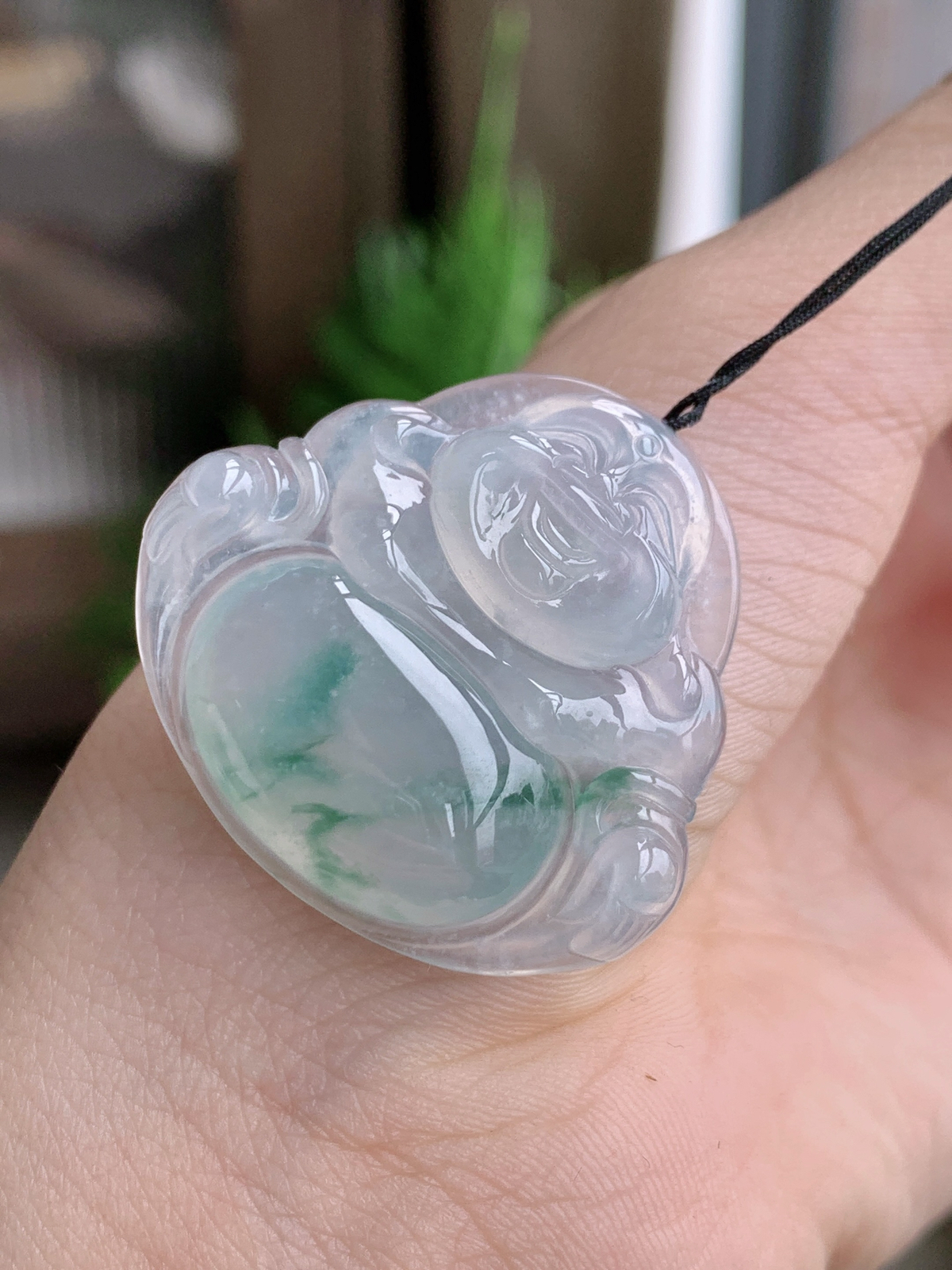 【裸石】高冰飘花佛公吊坠
【说明】缅料 性价比高  
【尺寸】34-31.7-6.3