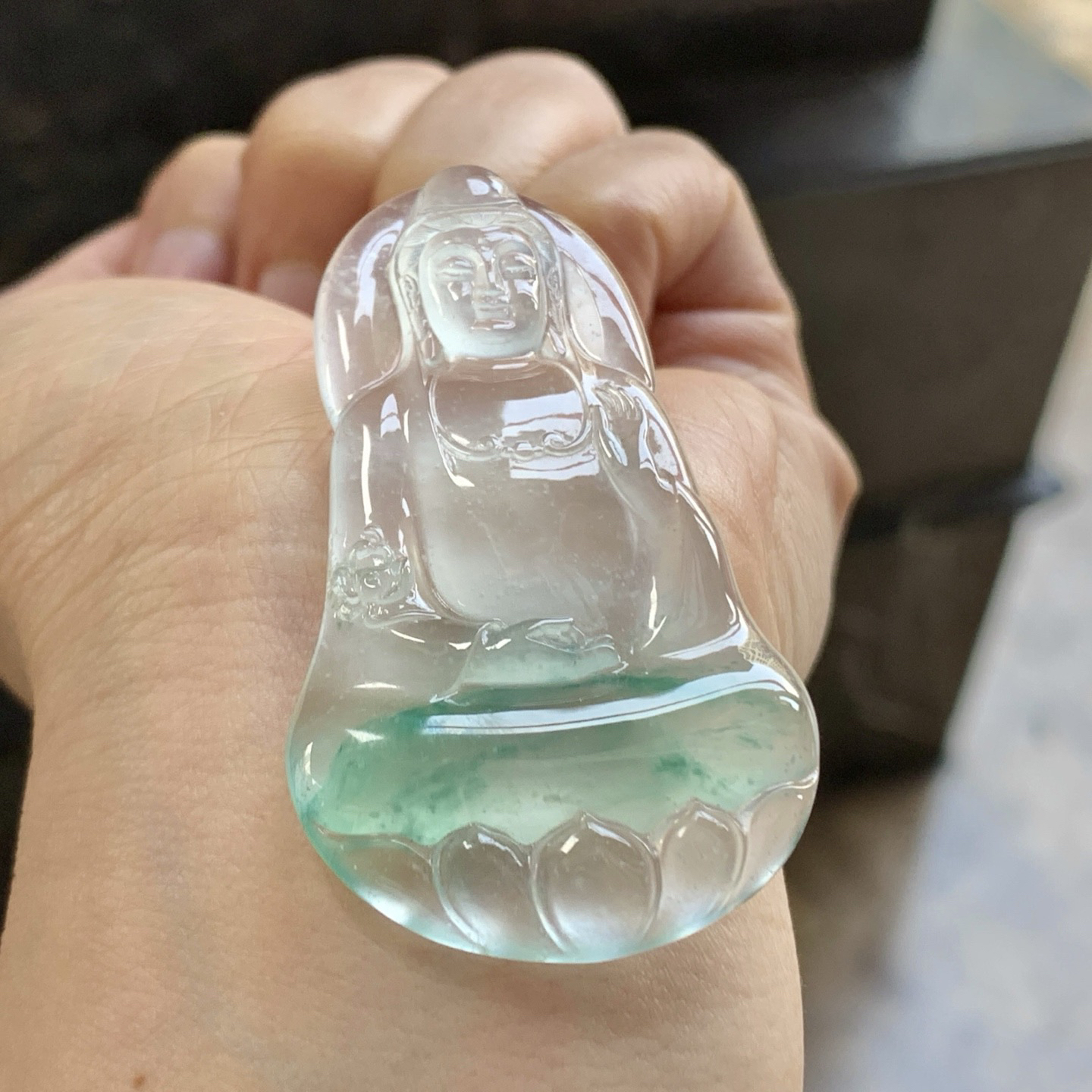 高冰飘绿观音^_^透亮 种老