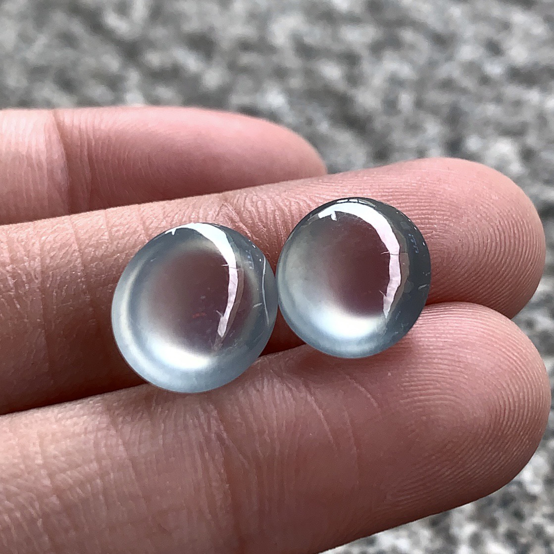 ️ 高冰蛋面一对，水头十足，胶感满
尺寸10.5×9.7×5.5 / 10.4×9.5×5.5