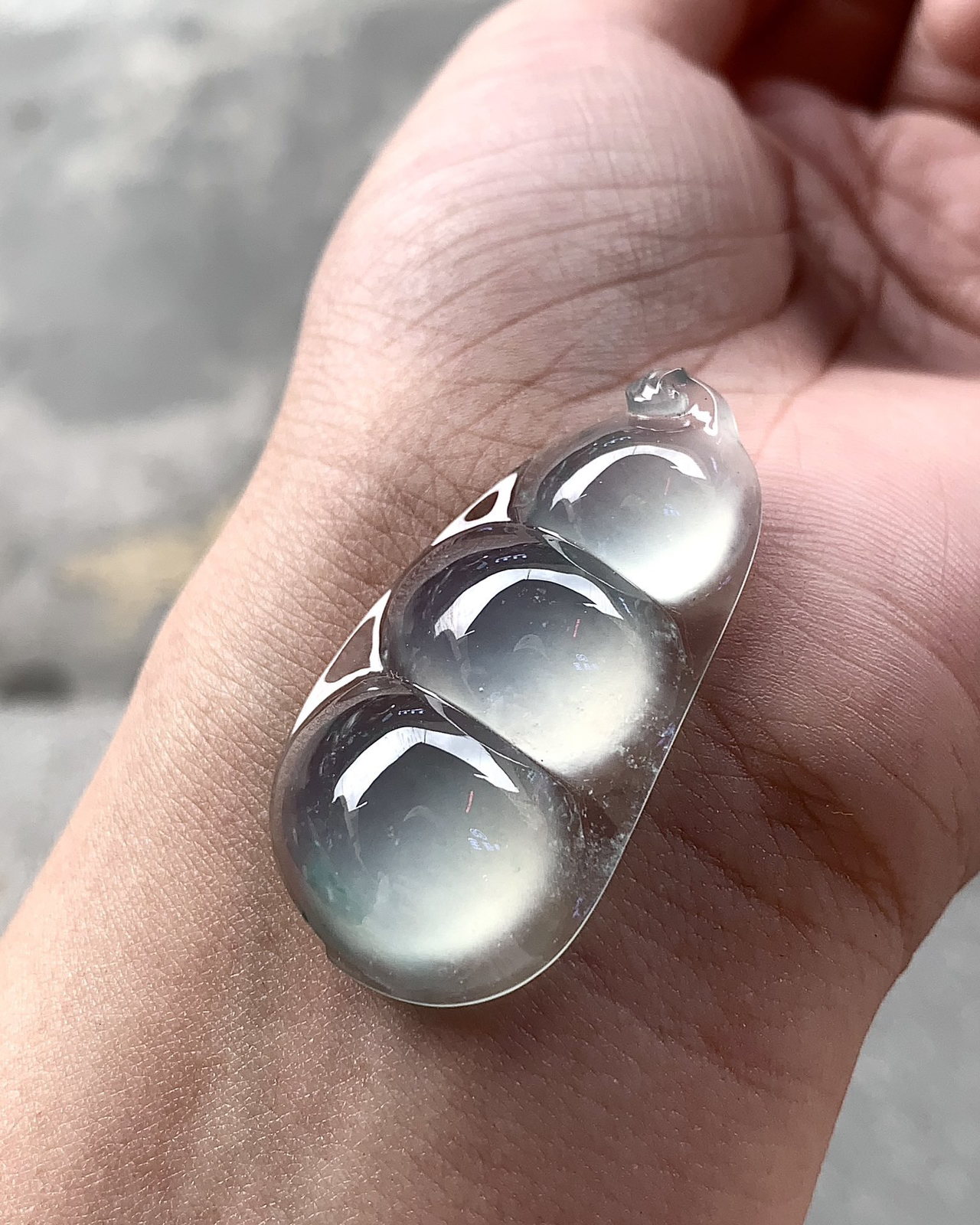 ️ 好肥美的玻璃种福豆，平安多福，简简单单的清素之美
尺寸41×20.8×7.4