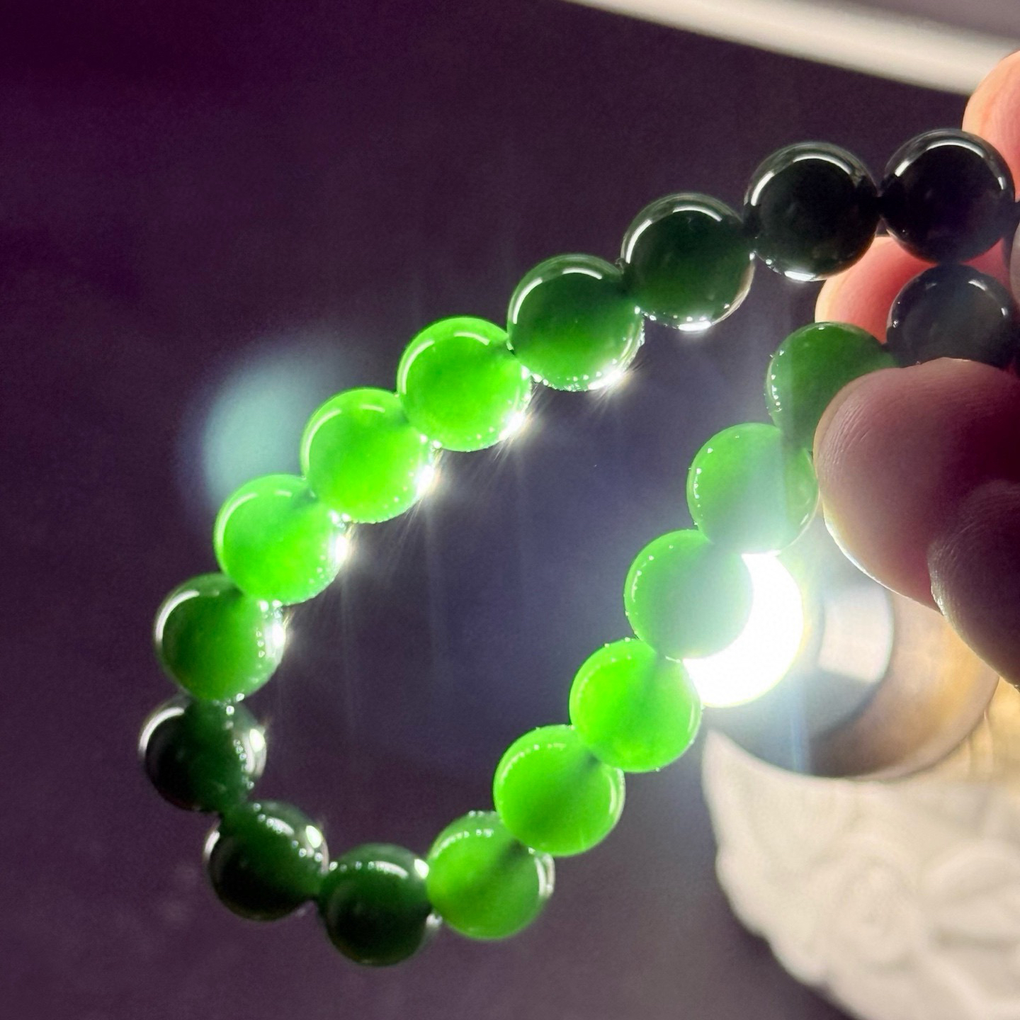 精品老蓝水珠子手串 种好色正 油性十足 种老色正 尺寸7.7