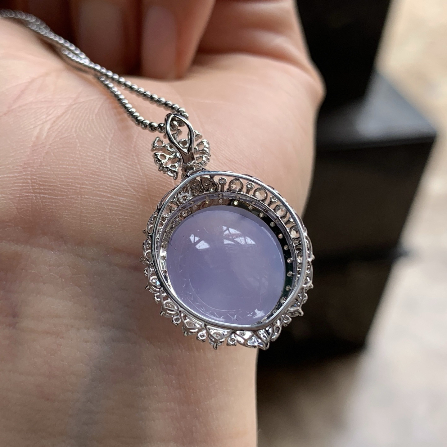 金钻镶嵌紫罗兰吊坠^_^鲜艳