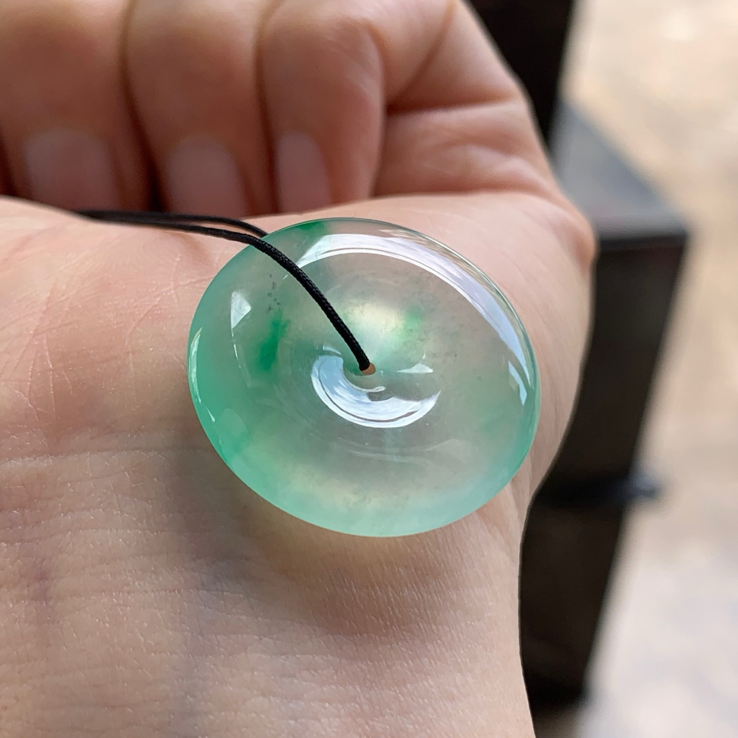 冰飘绿平安扣^_^种好色阳